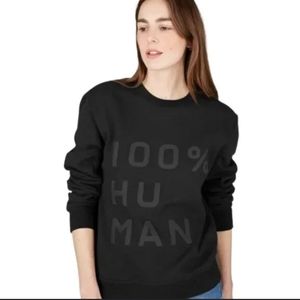 Everlane 100% Human Unisex French Terry Typography Sweatshirt In Large Print